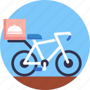 food, bicycle, delivery service, delivery
