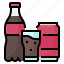 drink, can, cola, glass, bottle 