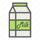 box, carton, dairy, drink, food, milk, package