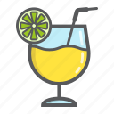 alcohol, cocktail, drink, glass, lime, liquid, tropical
