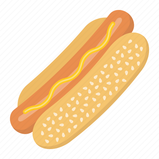 Bun, dog, fast, food, hot, mustard, sausage icon - Download on Iconfinder