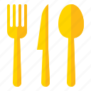 fork, knife, spoom, table, manner, restaurant