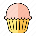 cupcake, cake, dessert, dish, cafe, restaurant