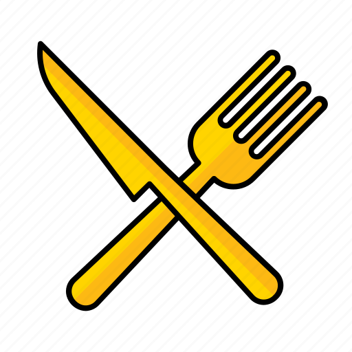 Fork, knife, cutlery, restaurant, dinner, tableware, food icon - Download on Iconfinder