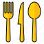 fork, knife, spoom, table, manner, restaurant 