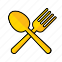 fork, spoon, cutlery, restaurant, dinner, tableware, food
