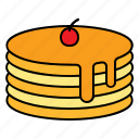 pancake, cake, breakfast, food, restaurant, cafe