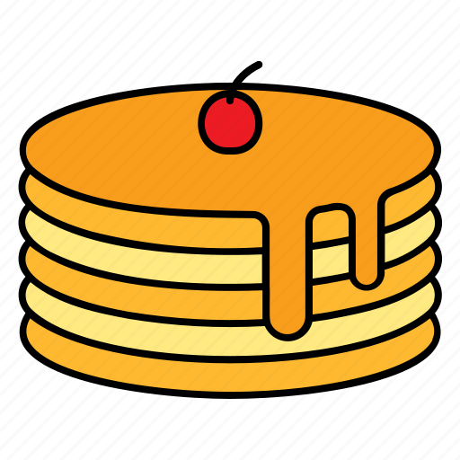 Pancake, cake, breakfast, food, restaurant, cafe icon - Download on Iconfinder