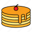 pancake, cake, breakfast, food, restaurant, cafe 