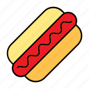 sausage, grill, food, fast, hotdog
