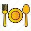 table, manner, fork, plate, spoon, restaurant, dinner, meal, date, cutlery 