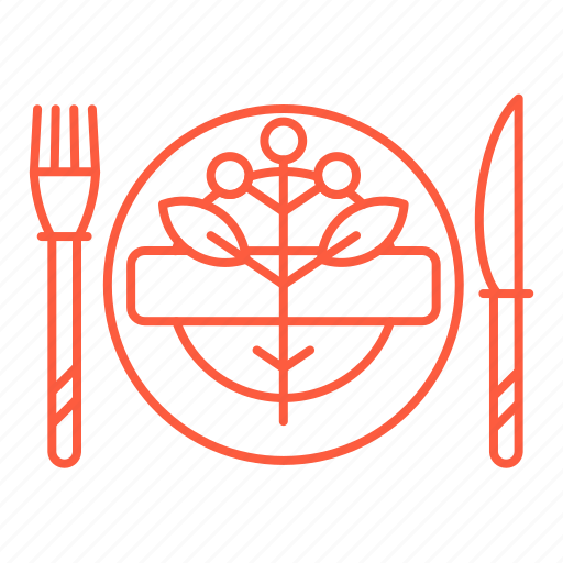 Cafe, cutlery, fork, knife, plate, restaurant, table setting icon - Download on Iconfinder