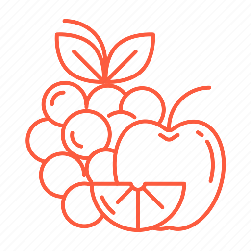 Apple, food, fruit, grapes, lemon, peach icon - Download on Iconfinder