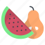 banana, food, fruits, watermelon, watermelon slice 