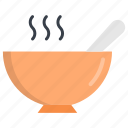 hot soup, meal, soup, soup bowl, spoon