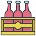 beer box, beer crate, beer kit, bottles, bottles crate