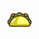 burrito, taco