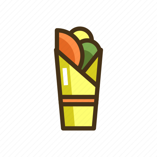 Kebab, wrap icon - Download on Iconfinder on Iconfinder