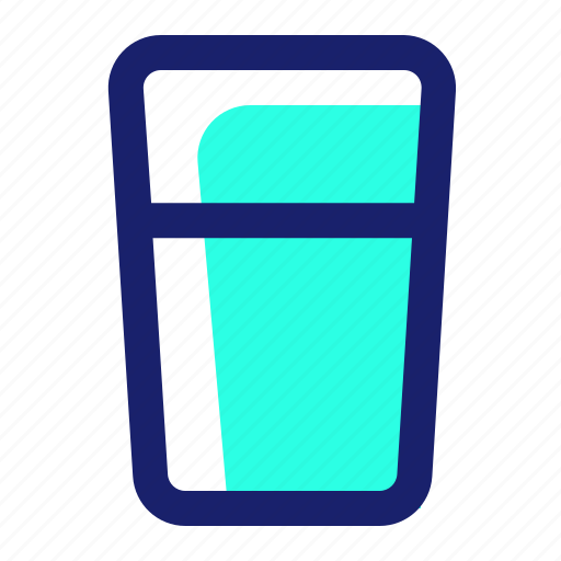 Cup, drink, glass, line, water icon - Download on Iconfinder