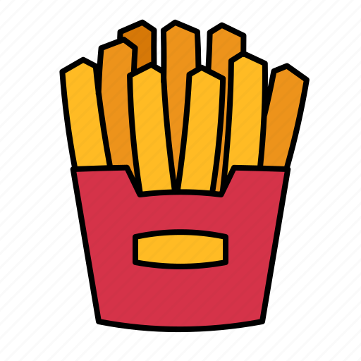 French, fries, potato, fried, snack, meal, food icon - Download on Iconfinder