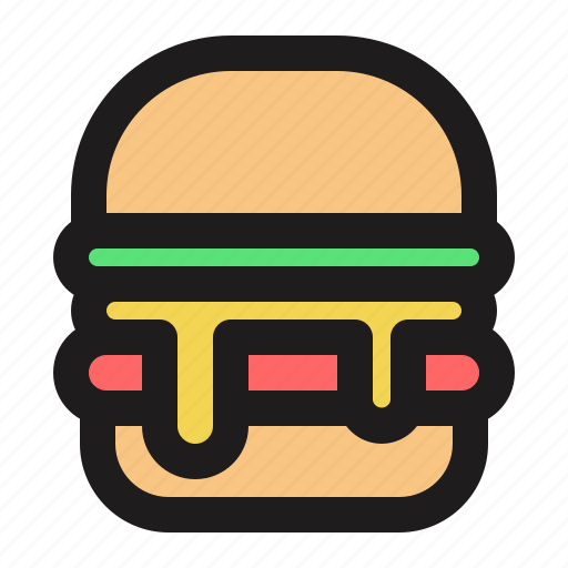 Food, fast, hamburger, burger, junk food, meal icon - Download on Iconfinder