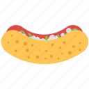 fast food, hotdog, hotdog sandwich, sausage, sausage sandwich