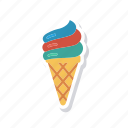 cone, cream, dessert, ice