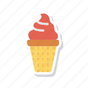 cone, cream, ice, muffin