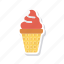 cone, cream, ice, muffin 