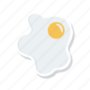 egg, fried, omelette, yolk