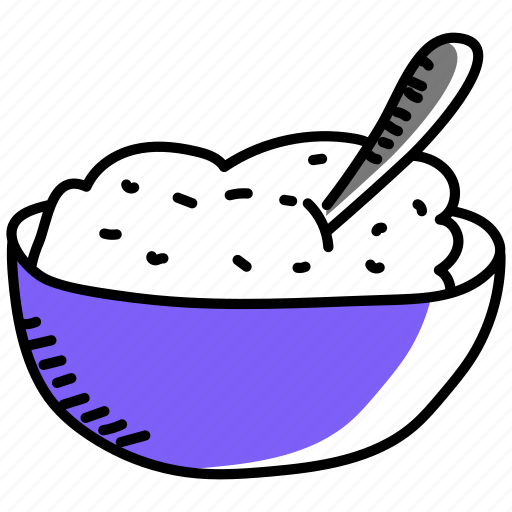 Rice bowl, boiled rice, rice, food, edible icon - Download on Iconfinder