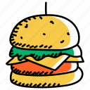 beefburger, hamburger, cheeseburger, fast food, burger
