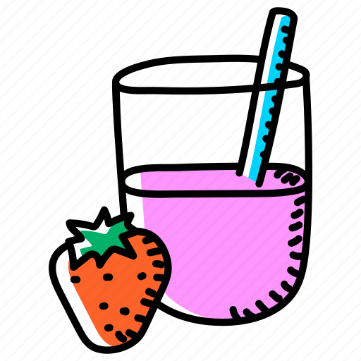 Strawberry smoothie, strawberry shake, milkshake, strawberry drink, healthy shake icon - Download on Iconfinder