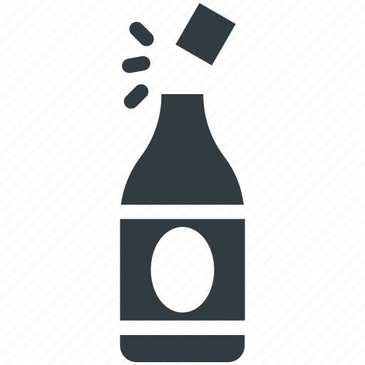 Bottle opening, champagne, champagne bottle, drink bottle, uncork champagne icon - Download on Iconfinder