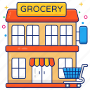grocery shop, grocery store, marketplace, outlet, commerce