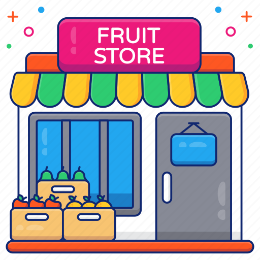 Fruit shop, fruit store, marketplace, outlet, commerce icon - Download on Iconfinder