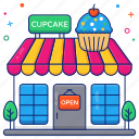 cupcake shop, cupcake store, marketplace, outlet, commerce