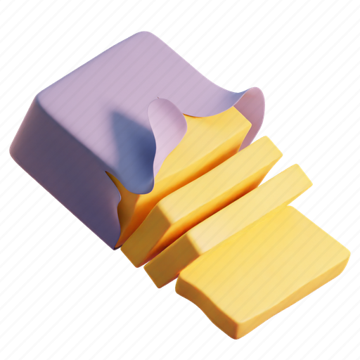 Butter, butters, cheese 3D illustration - Download on Iconfinder