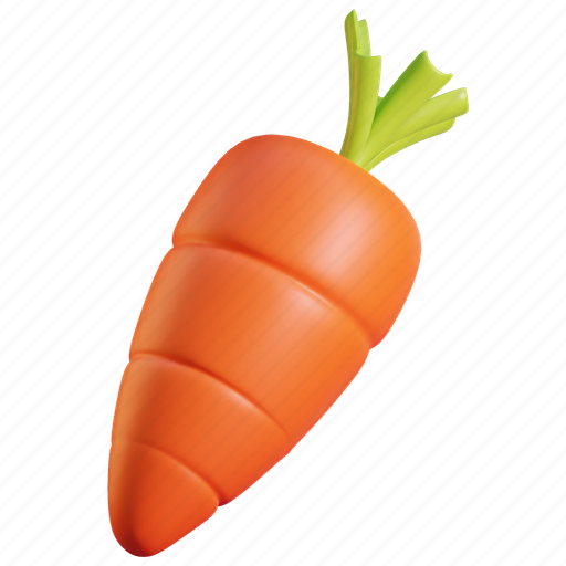 Carrot, vegetables, vegetarian, vegan 3D illustration - Download on Iconfinder