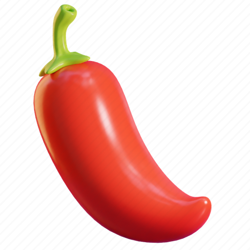 Chili, hot chili, chili pepper, spicy 3D illustration - Download on Iconfinder