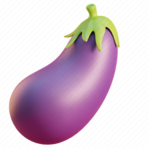 Eggplant, eggplants, vegetable, brinjal 3D illustration - Download on Iconfinder