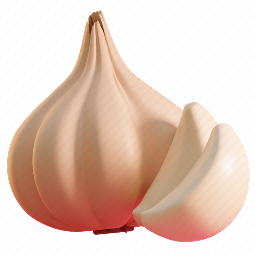 Garlic, cooking, ingredients 3D illustration - Download on Iconfinder