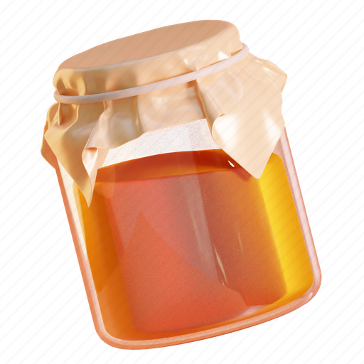 Honey, jar, sweet, bee 3D illustration - Download on Iconfinder