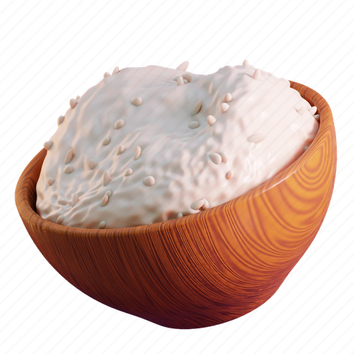 Rice, bowl, japanese 3D illustration - Download on Iconfinder