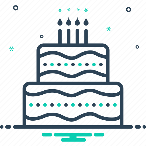 Anniversary, birthday, cake, candle, happy icon - Download on Iconfinder