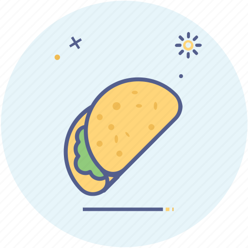 Tacos, food, hunger, kitchen, mexican food, taco icon - Download on Iconfinder