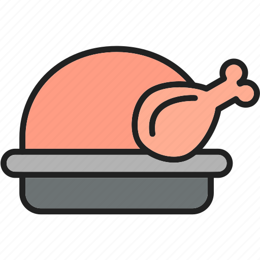 Chicken, dinner, food, meal, meat, thanksgiving icon - Download on Iconfinder