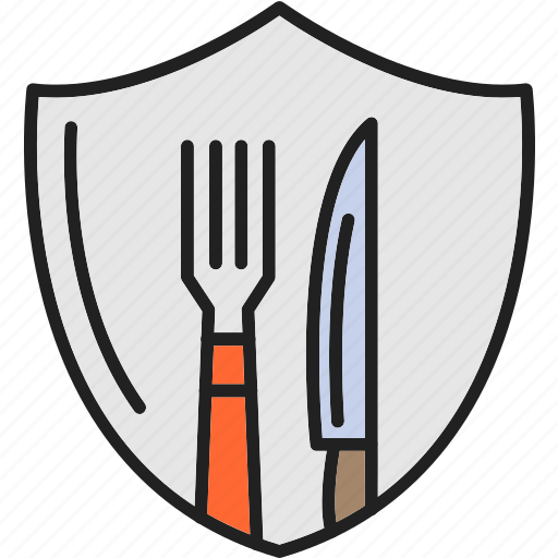 Cutlery, shield, hygine, antibacterial icon - Download on Iconfinder
