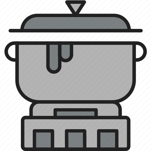 Pot, boiling, cook, cooking, fire, hot, stew icon - Download on Iconfinder