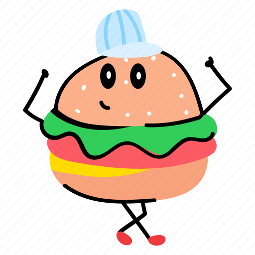 Cheeseburger, hamburger, burger, beefburger, fast food sticker - Download on Iconfinder